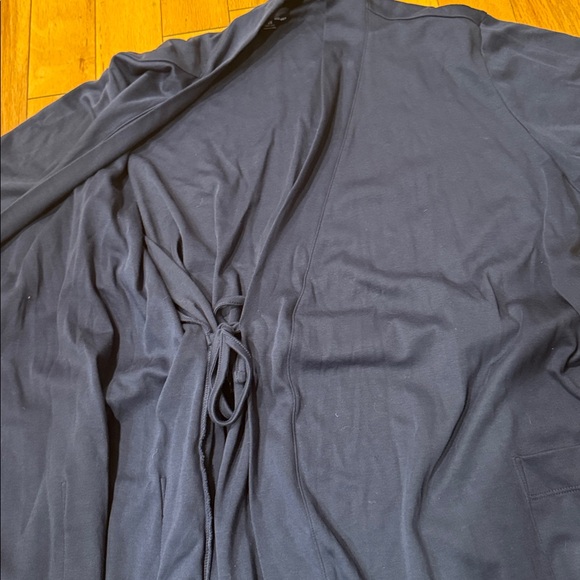 Lands End | Navy Robe | Full Length | Dressing Gown | 💯 Cotton | size 2X - Picture 5 of 7